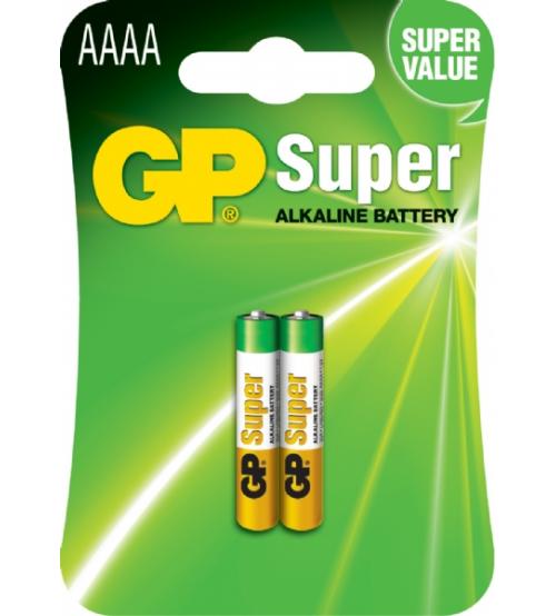 GP Batteries GP25A-C2 Super Alkaline AAAA Batteries Carded 2